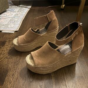 Dolce Vita Tan Suede Wedge Sandals